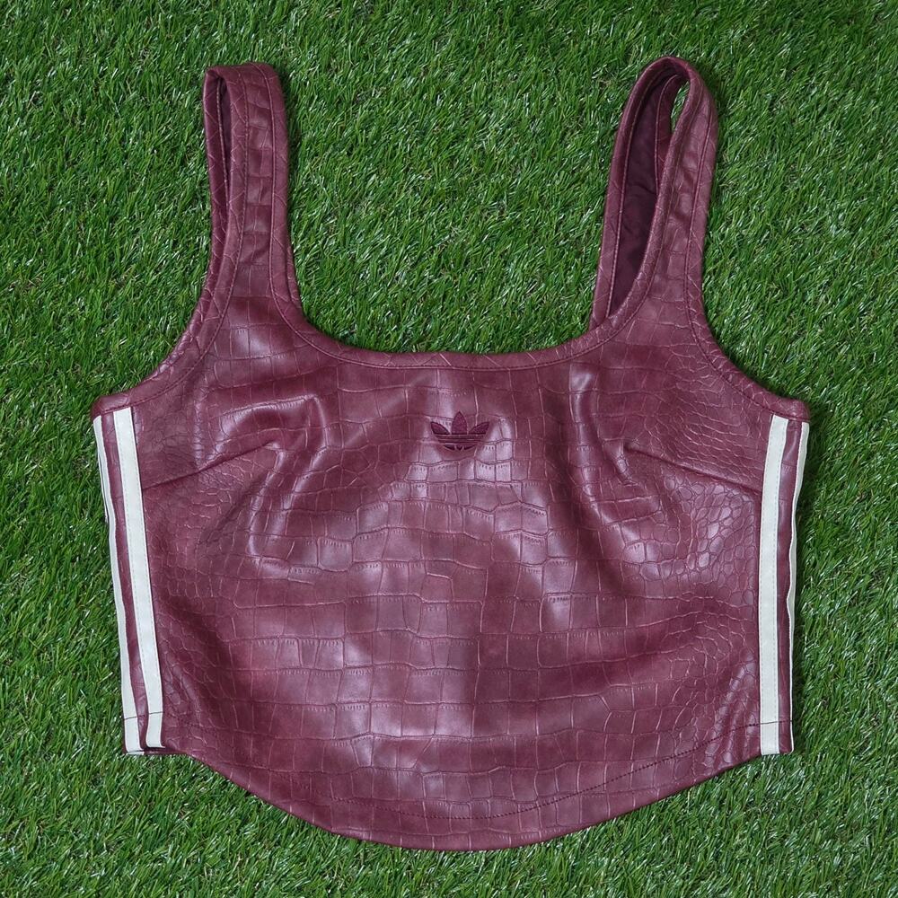 adidas Originals Women’s Size 10 Pleather Corset KD8786 Maroon New